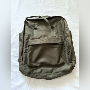 Green square shape backpack
